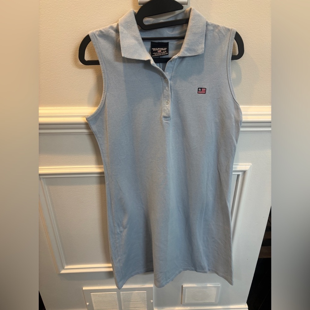 Ralph Lauren Light Blue Polo Mini Dress Size Large - Picture 3 of 7